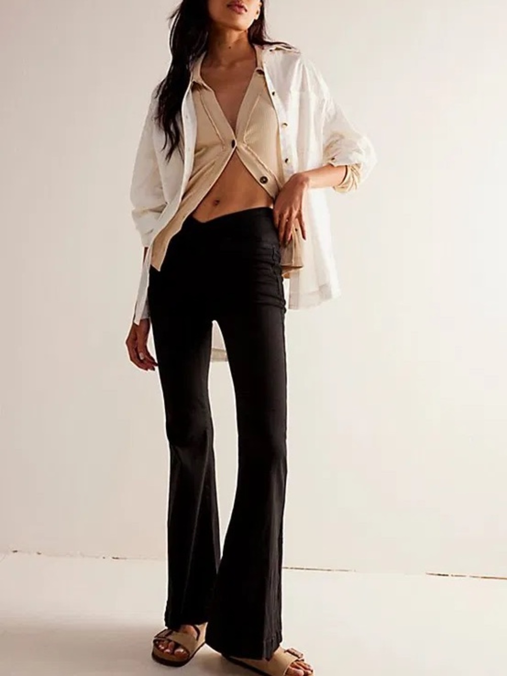 Free People Venice Beach Flare Pull-On Jeans ( WE THE FREE )